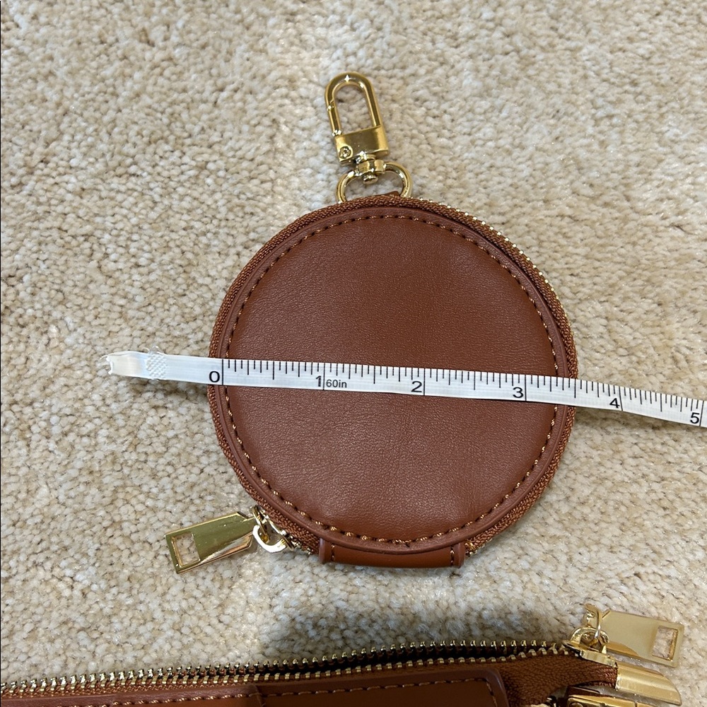 Brown Vegan Leather Women's 3 Piece Bag Set - Picture 8 of 10